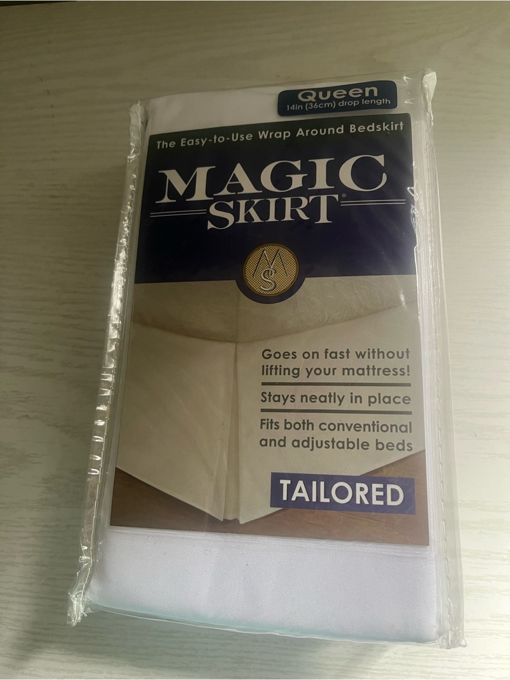 Tailored Wrap-Around Bedskirt - White (Queen)